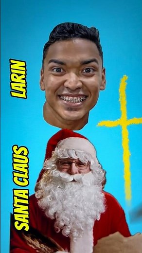 Fusionando a Alfredo Larin con Santa Claus #larin #santaclaus #navidad #shortsparty