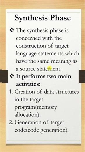 Synthesis Phase | Language Processer | System Software #systemsoftware #languageprocessing
