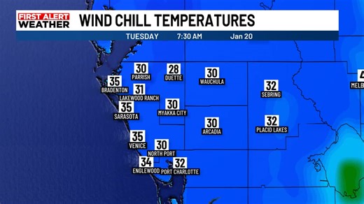 ABC7 First Alert Weather update on Cold Weather Advisory for our area | ABC7 Sarasota - WWSB