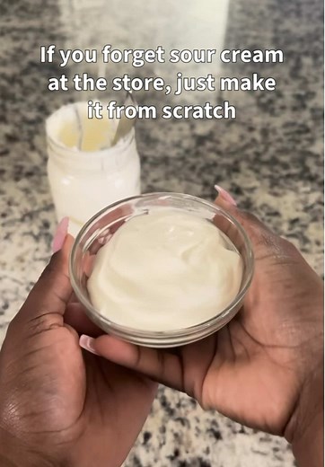 The Kitchn (@thekitchn) - Homemade Sour Cream Recipe with Just 2 Ingredients