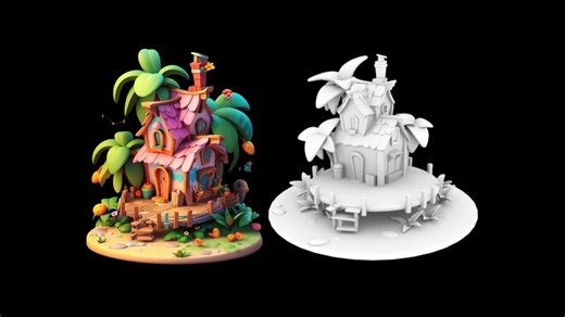 【maya教程】零基础学建模，maya基础入门制作卡通场景小屋