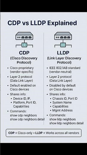 CDP vs LLDP!!!🟡🟢