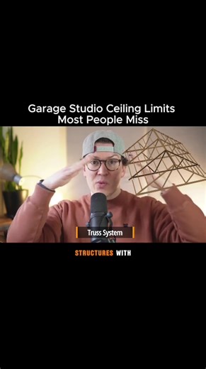 This is where many garage studio plans fall apart. If your garage has trusses, you’re limited to the bottom chord—period. Removing or altering them means redesigning the entire structure from the ground up. Before imagining a massive, open room, understand what the building can actually support. #GarageStudio #StudioEngineering #Soundproofing #HomeStudio #BuildingScience