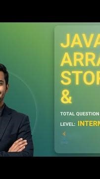 Java Arrays: Storage & Manipulation #Shorts