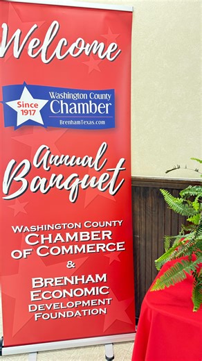 It takes a community to put on the Chamber of Commerce Annual Banquet! We are so appreciative of all our volunteers (Brenham FFA and Baseball team, Chamber Board and Blue Blazers) that showed up on a Saturday morning to set up and Tuesday night for taking everything down. We are truly blessed. | Washington County Chamber of Commerce--Brenham, Texas