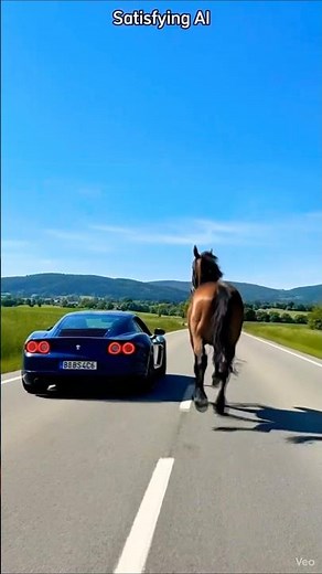 MARE ASKS MAN FOR HELP TO SAVE HER FOAL #ai #animals