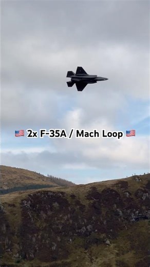 2 USAF F-35A's into the Mach Loop #lowlevel #aviation #machloop #usaf #f35