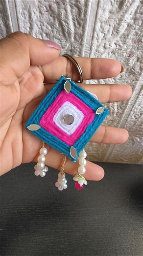 Diy wool key chain #shorts #diy #craft #aestheticroomdecor #art #youtubeshorts #handmade #decor