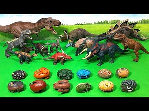 TRANSFORMING 12 POWERFUL DINOSAURS Toys EGGS - Jurassic World Dinosaurs