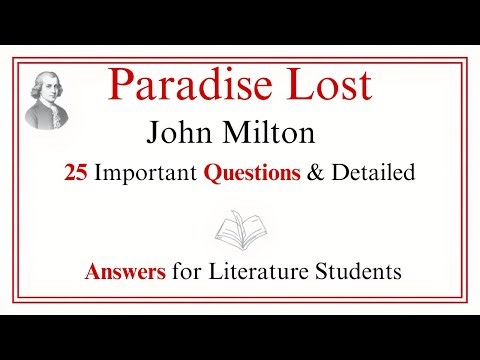 Paradise Lost by John Milton – 25 Important Questions and Answers