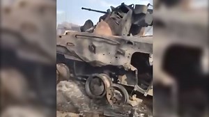 Video appears to show destroyed Russian vehicles after battle
