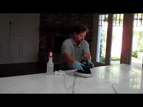 Honing Etched Marble & Sealing By Granite Shield