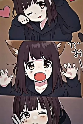 Kurumi Nanase Vertical Three-Panel Photo Editing Guide