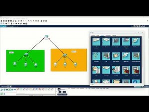 cisco packet tracer Network with two switch and router