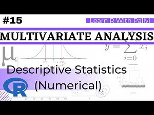 Descriptive Statistics | Mean , Variance , Covariance & Correlation| Numerical | Learn R with Pallvi