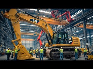 Inside the Caterpillar 349D Factory – How the Giant Excavator is Built (Full Process)