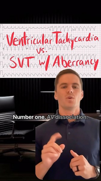 Reid | Emergency Medicine PA-C on Instagram: "VT vs SVT with Aberrancy on ECG🫀🩺! Never miss an important diagnosis again with these EKG tips📚! #ecg #ekg #ecgchallenge #ecginterpretation #ecgcourse"