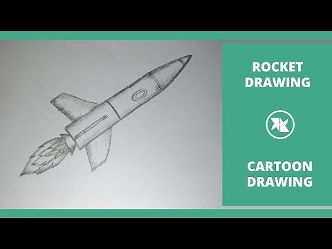 How to Draw a Rocket | Easy Rocket Step by Step Drawing for kids | Cartoon Rocket Drawing