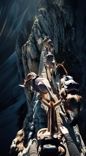 Insane Olympic Equestrian Races Goat on Cliff! Cliff Ride Part1