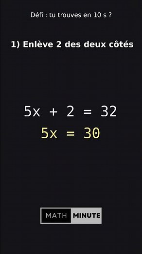 Équation simple en 10s - 8(mini-série d'exos pr t'entrainer) #shorts #maths #equation #brevet #math