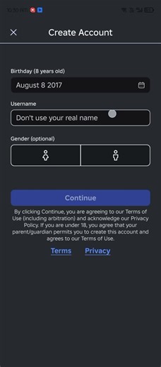 how to create account in roblox