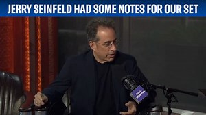 It was an honor to finally have Jerry Seinfeld on the show Thursday and the comedic legend had some thoughts about our set: | The Rich Eisen Show