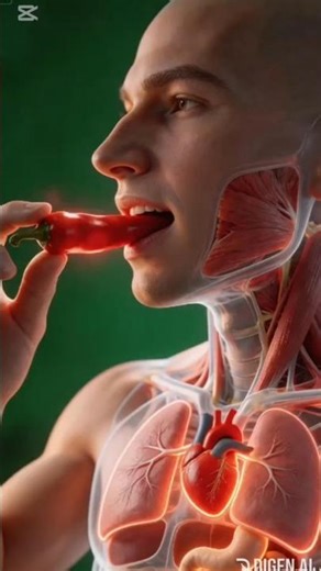 What Happens Inside Your Body When You Eat Spicy Food 🌶️#shorts #anatomy #science