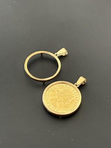 British Sovereign Coin Bezel Gold 14k Plated Silver 925 for Sovereign Coins 22mm Diameter, Holder Coin - Etsy Australia