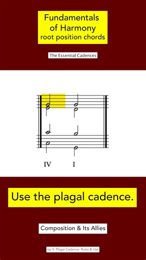 When to Use a Plagal Cadence (from Fundamentals of Harmony) #composition