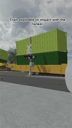 the train exploded on impact #train #railfanning #traincrashes