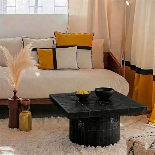 Authentic Moroccan Zellige Coffee Table – Handmade Mosaic Living Room Furniture - Etsy