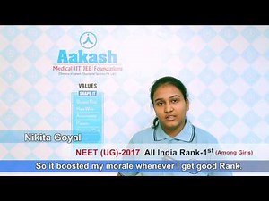 NEET UG 2017 Topper: Nikita Goyal - AIR 8 | Aakash Institute