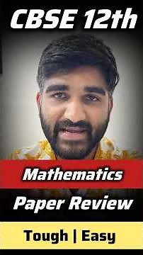 CBSE Class 12th Maths 2026 Paper Hard 😳 Shocking Analysis | CBSE Grace Marks| Mathematics Class 12th