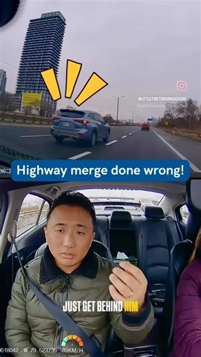 Failed highway merge in. #drivinginstructor #drivingschool