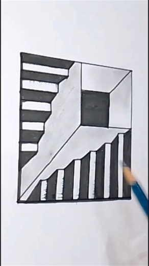 3d illusion draw 🤔 #shorts #trending #drawing