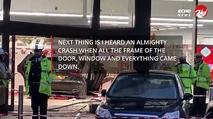 14K views · 67 reactions | Shocking footage. A number of people were browsing the gift section, including a woman pushing a pram, before the crash https://bitly.ws/34VUr | Liverpool Echo News | Facebook