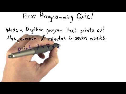 First Programming Quiz Solution - Intro to Computer Science