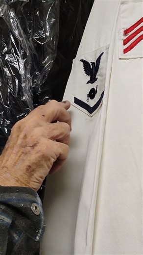 Board Member Don shares some insight into the ratings, tests, and ranks using the Navy whites donated by sweep sailor Leonard Coates (USS Implicit & USS Aludra) as an example. [Please note the first part of the video was cut off - if you'd like to add information, feel free to do so in the comments!] | Stockton Maritime Museum