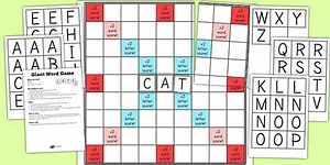 Giant Word Game Display And Cut Outs