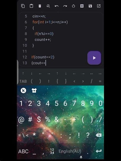 prime number C++program#study supporter iman#coding is fun