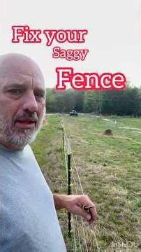 Free way to tighten your saggy electric fence. DIY free. #fence #kiko #goats #electrickfence