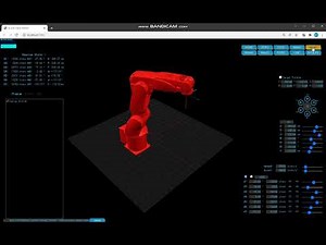 Robot arm 6+1 axis Web based control(Three.js)