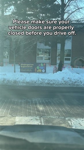 Please make sure your vehicle doors are properly closed before you drive off.