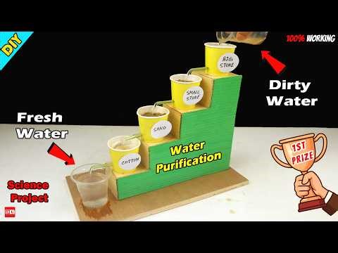 Water Purification Working Model from Cardboard | Water Filter | School Project 2026