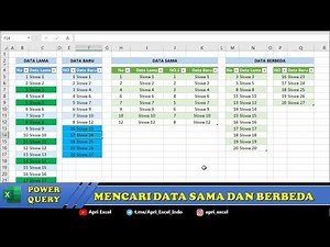 Learn Indonesian Excel Power Query / Finding the Same Data in Excel