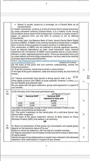 Class 12 Economics Sample Paper 2024-25 CBSE Board #shorts #class12economics