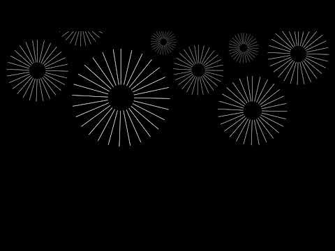 Minimal Fireworks Animation | Black and White Light Burst Overlay 4K for Video Editing and VFX