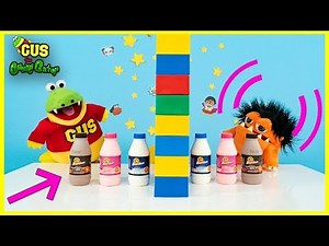 Twin Telepathy Milkshake Challenge with Moe the Monster