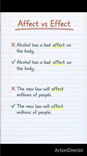 Affect vs Effect | English Grammar Rule Made Easy
