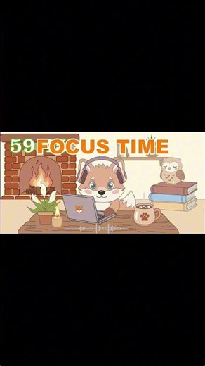 60 Min Classroom Timer 🔥 Cute Fox & Fireplace Sounds #shorts